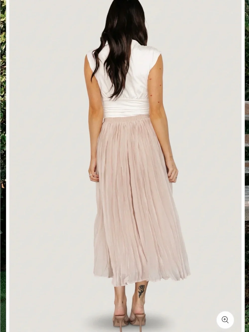 Baltic Born Pleated Maxi Skirt in Blush
